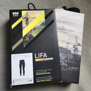 Helly Hansen LIFA Base Layer Bottom Black Men's Large NWT Workwear Thermal
